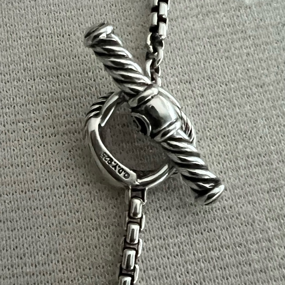 David Yurman Infinity Station Necklace With Cultured Pearls and Toggle Clasp - Picture 6 of 12